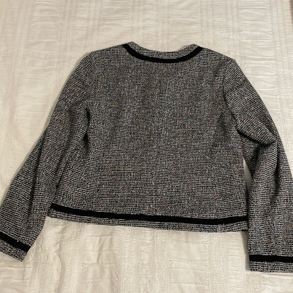 Ann Taylor EUC black/multi colored with black trim, sz 10 - Picture 5 of 5